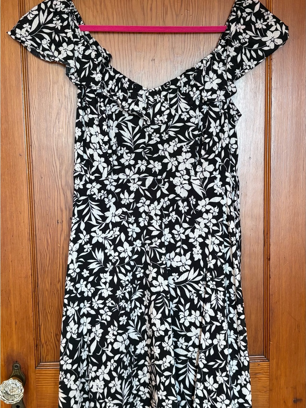Black and White Floral Dress